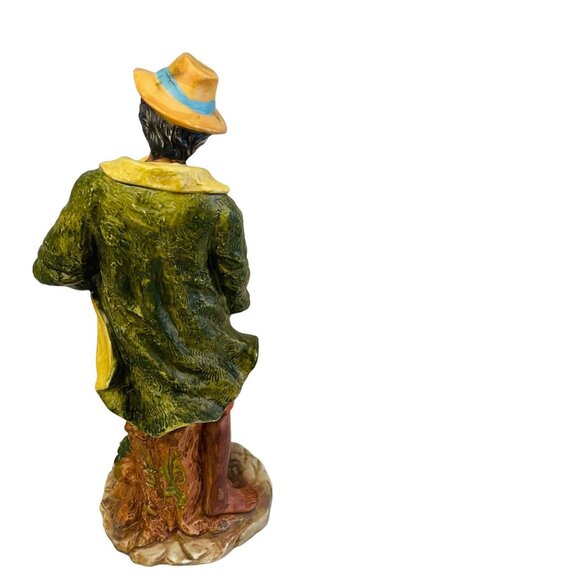 Vintage Capodimonte Italian Figurine Of Shepherd Boy Playing Bagpipes 11" Porcel - Picture 7 of 11